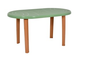 Stół JANTAR owalny 135x80cm - mięta/buk