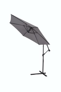 Parasol boczny 300 cm polyester - szary