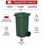 Pojemnik 120l produkt polski-na śmieci zielony