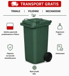 Pojemnik 240l produkt polski-na śmieci zielony