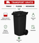 Pojemnik 120l produkt polski-na śmieci grafitowy