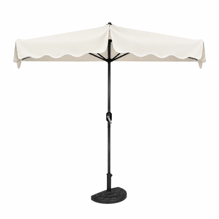 parasol 270 cm połówkowy beżowy.png