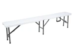 Ławka cateringowa składana 180 cm. - biała