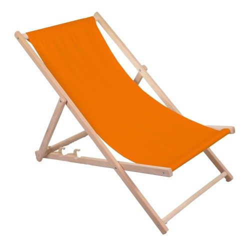 Leżak drewniany - marchewkowy