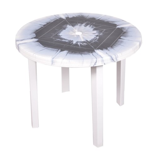 Stół OPAL śr. 90 cm - black/white