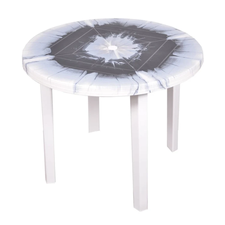 Stół OPAL śr. 90 cm - black/white