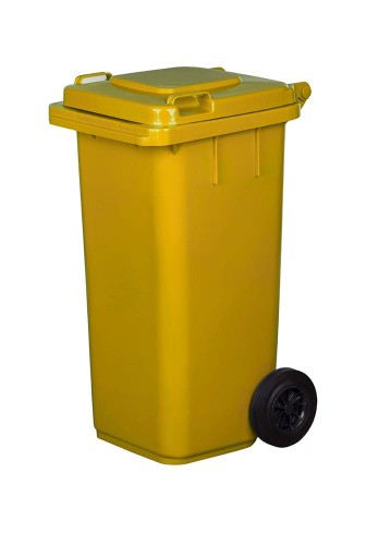 Pojemnik na śmieci 120l - żółty