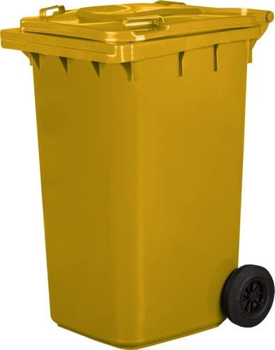 Pojemnik na śmieci 240l - żółty