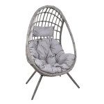 Fotel kokon LUGO szary/szara