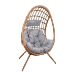 Fotel kokon LUGO naturalny/szara