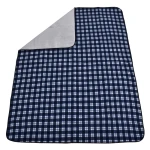Koc piknikowy 200x150cm z alu - krata granatowa